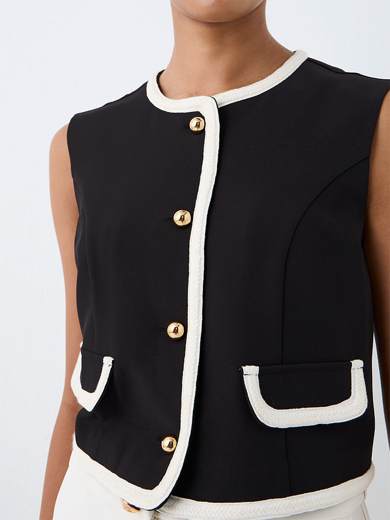 Wardrobe Black Contrast Design Top