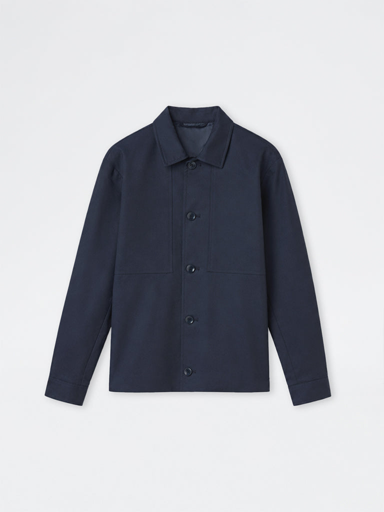 WES Formals Navy Solid Slim-Fit Blazer