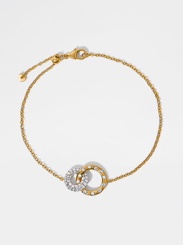 Interlocking Pave Lab Diamond Twin Flame Bracelet