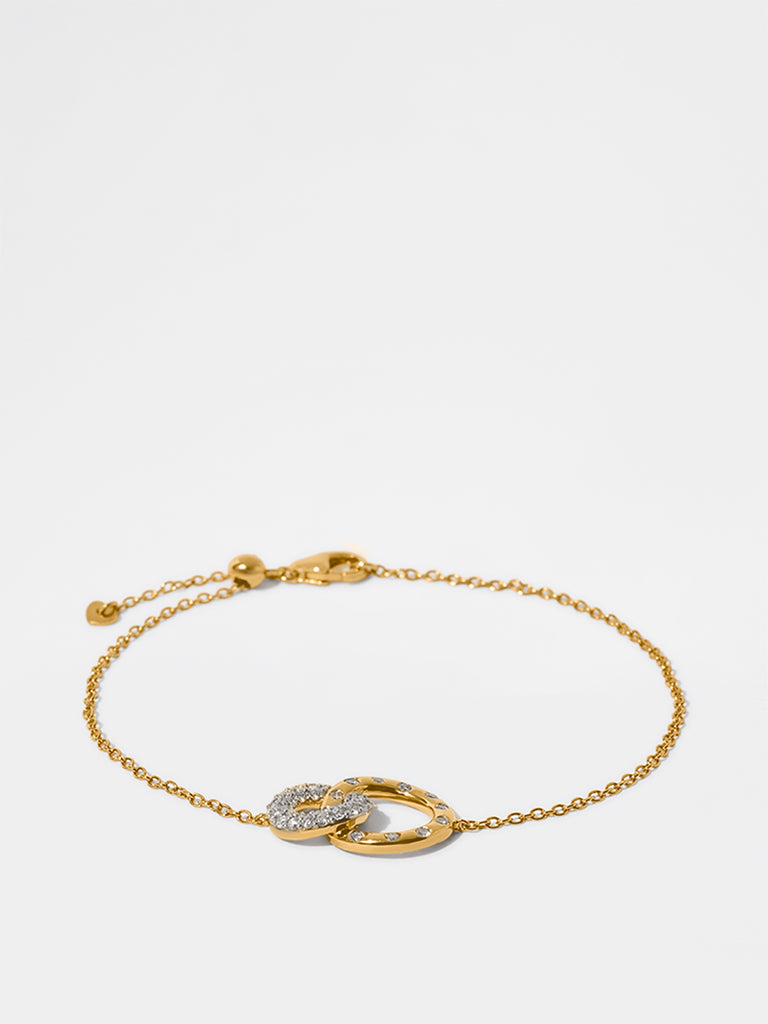 Interlocking Pave Lab Diamond Twin Flame Bracelet