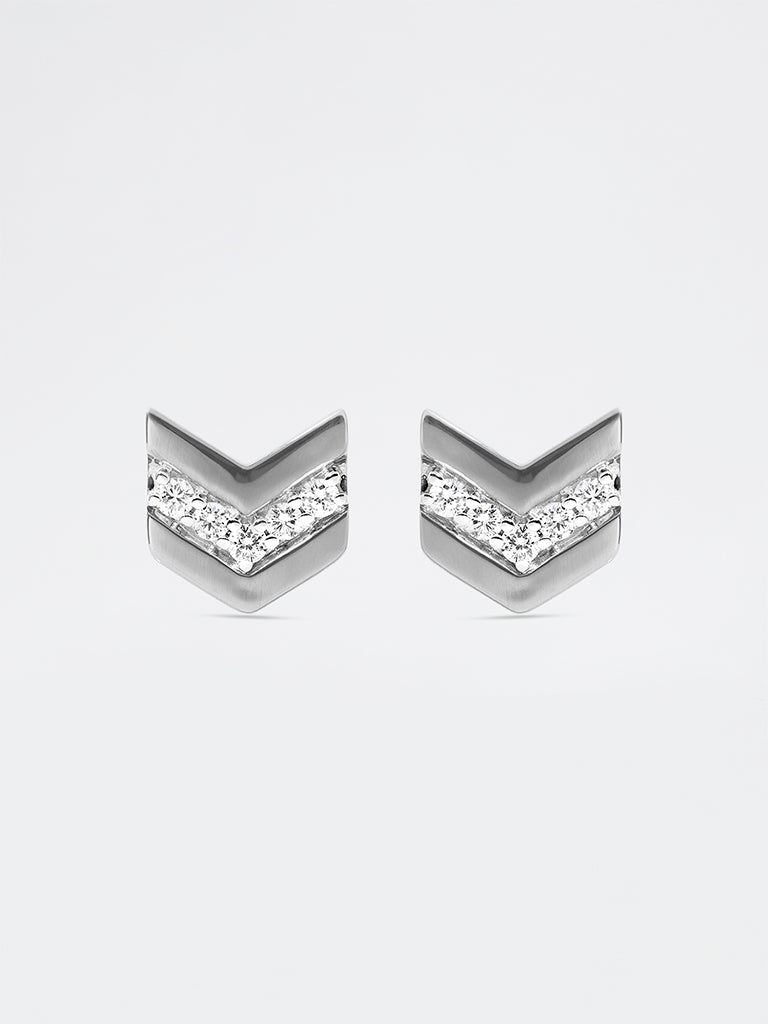 Men's Arrow Lab Diamond Stud Earrings