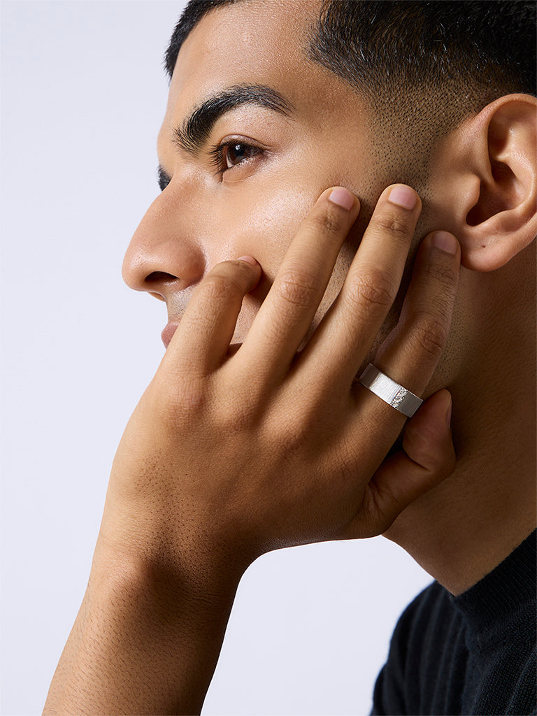 Men's 3 Lab Diamond Band Ring