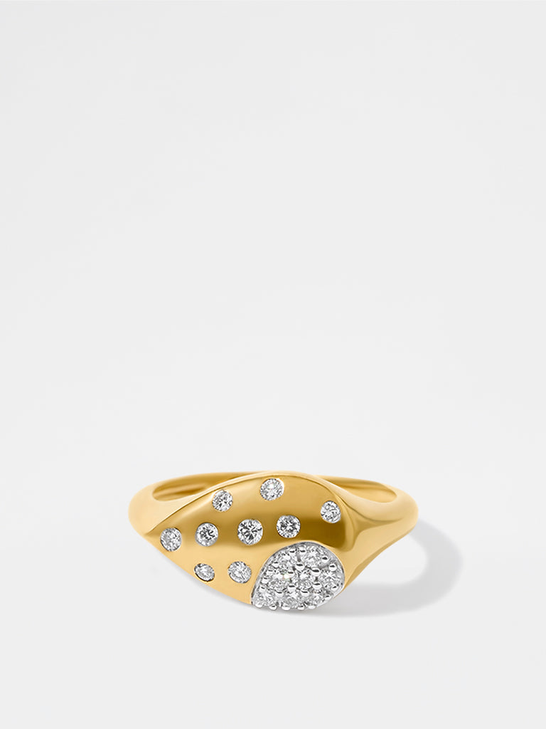 Pear Lab Diamond Scattered Ring