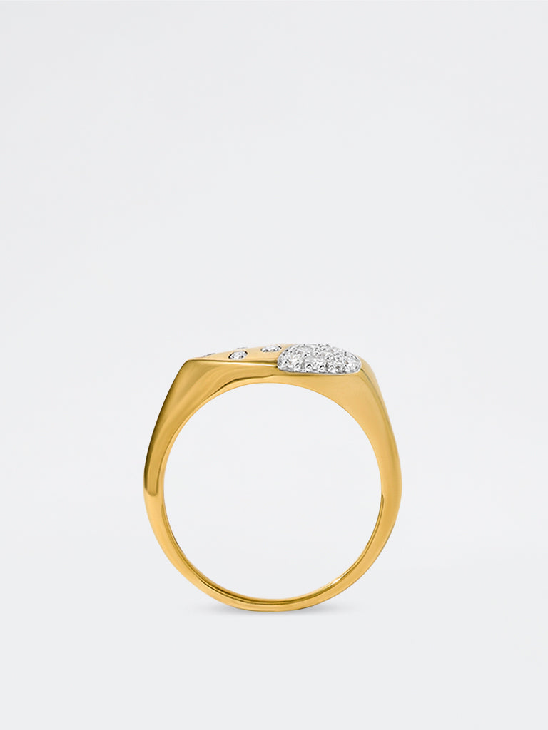 Pear Lab Diamond Scattered Ring