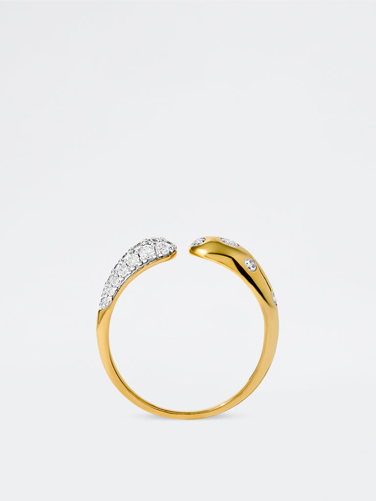 Scattered Lab Diamond Open Twin Flame Ring