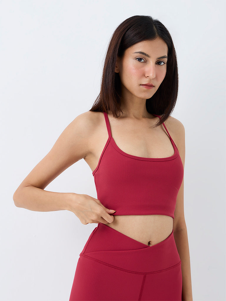 Nuoflexx Red Strappy Padded Bralet Top