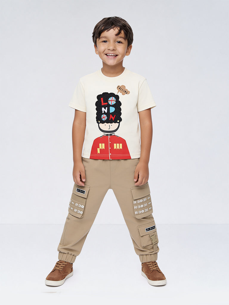 HOP Kids Boys Off-White London Inspired Cotton T-Shirt