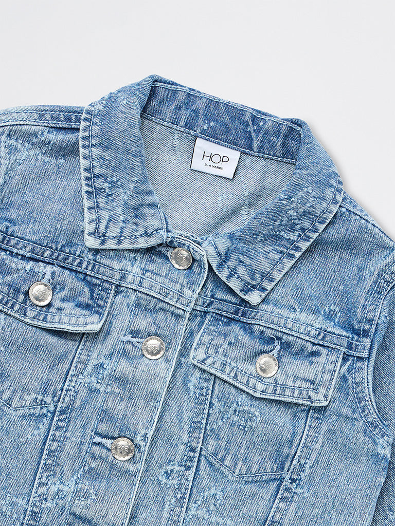 HOP Kids Girls Blue Denim Jacket