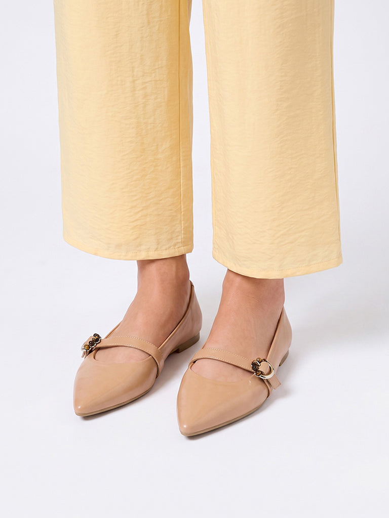 LUNA BLU Beige Mary Jane Shoes