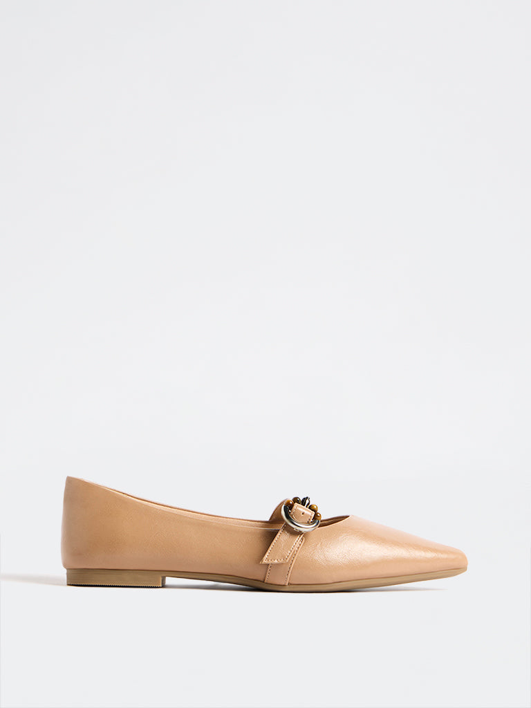 LUNA BLU Beige Mary Jane Shoes