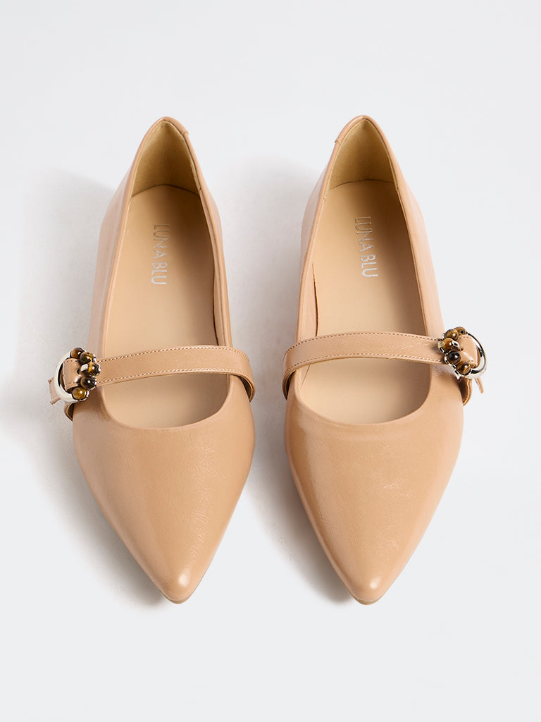 LUNA BLU Beige Mary Jane Shoes