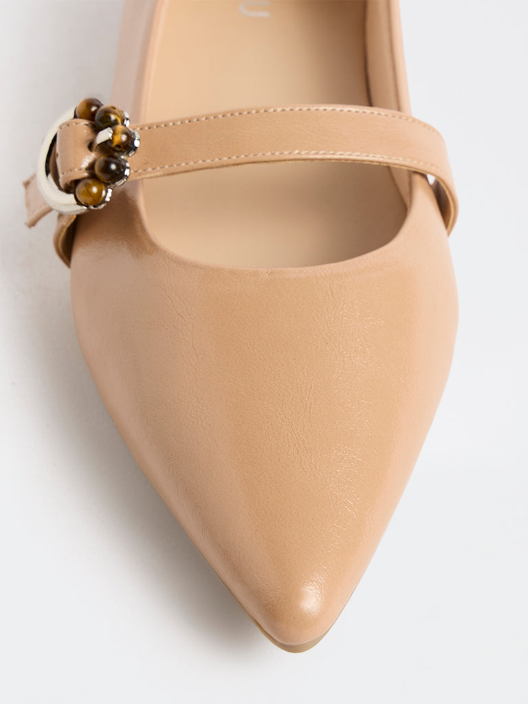 LUNA BLU Beige Mary Jane Shoes