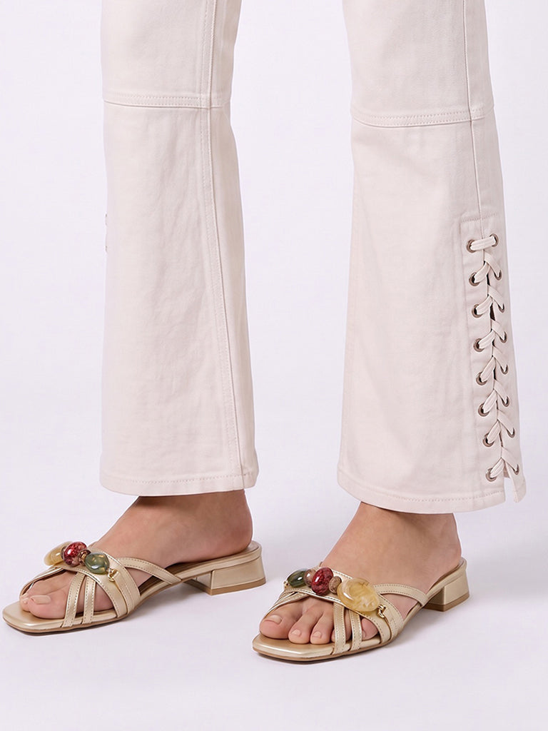 LUNA BLU Light Gold Sandals