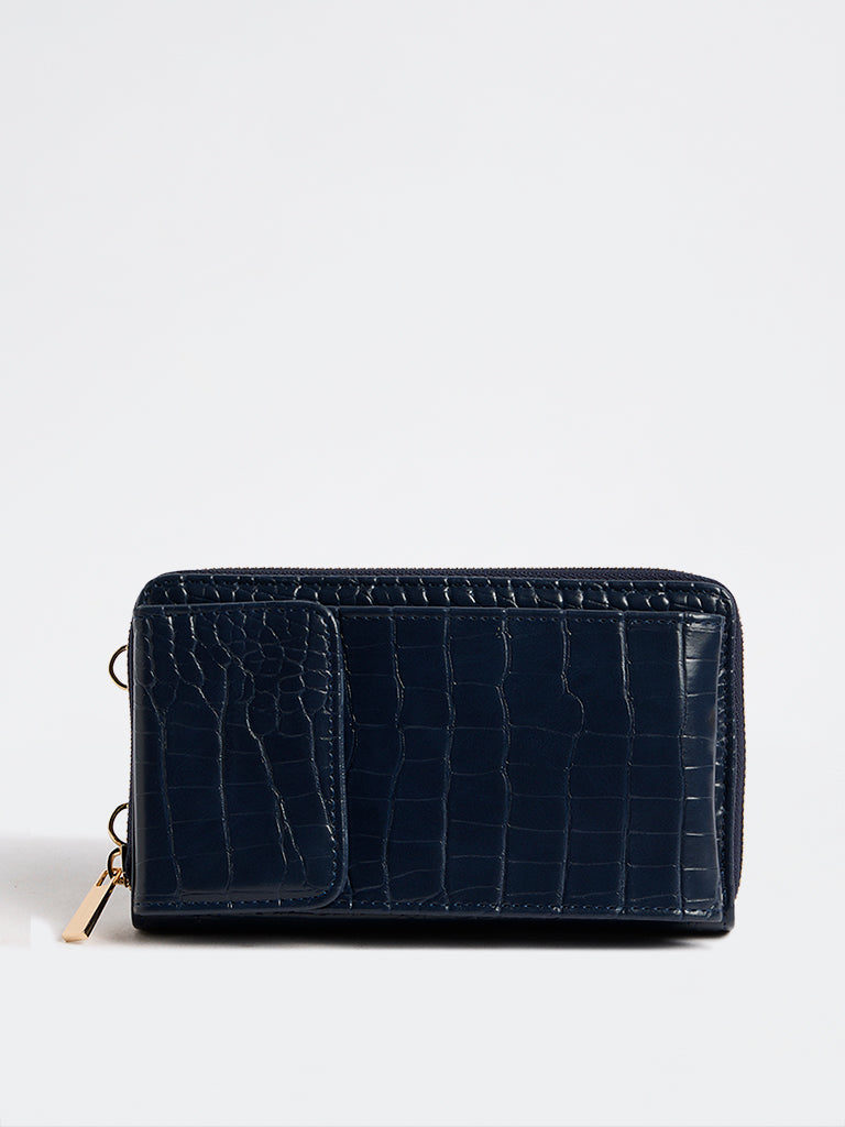Westside Navy Textured Phone Sling Bag