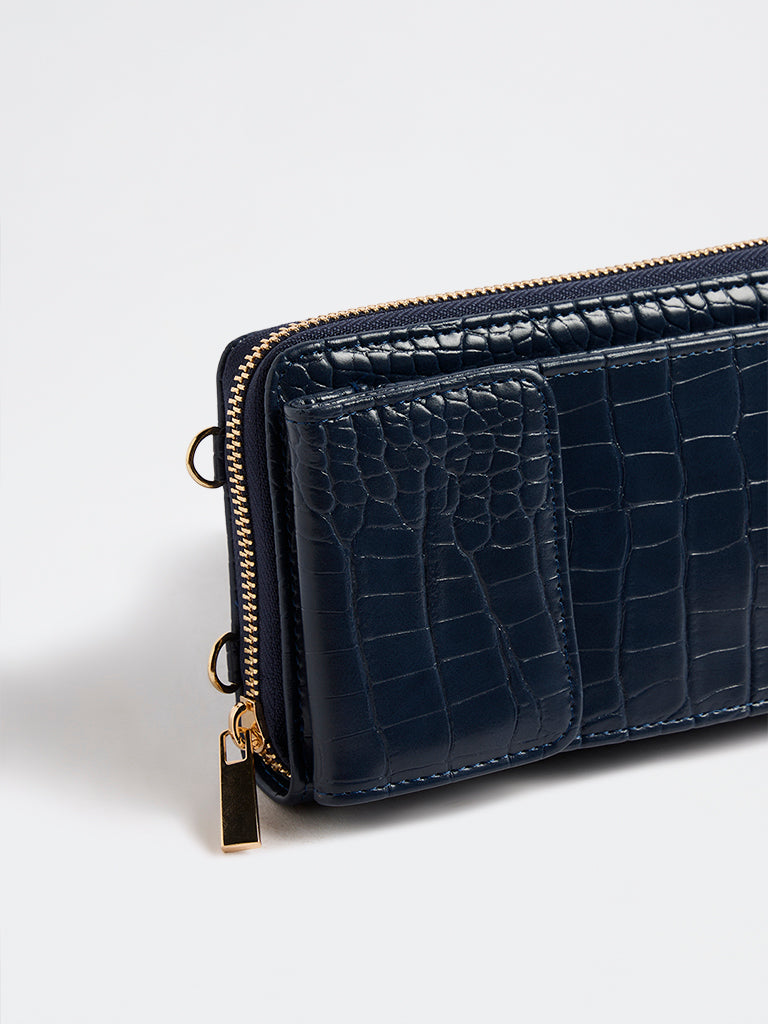 Westside Navy Textured Phone Sling Bag