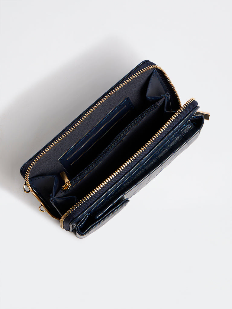 Westside Navy Textured Phone Sling Bag