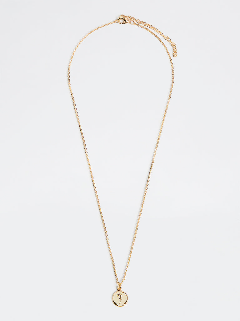 Westside Accessories Gold Coin Pendant Chain Necklace
