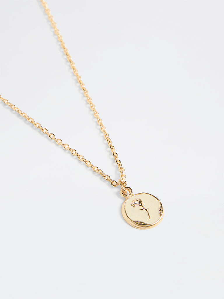 Westside Accessories Gold Coin Pendant Chain Necklace