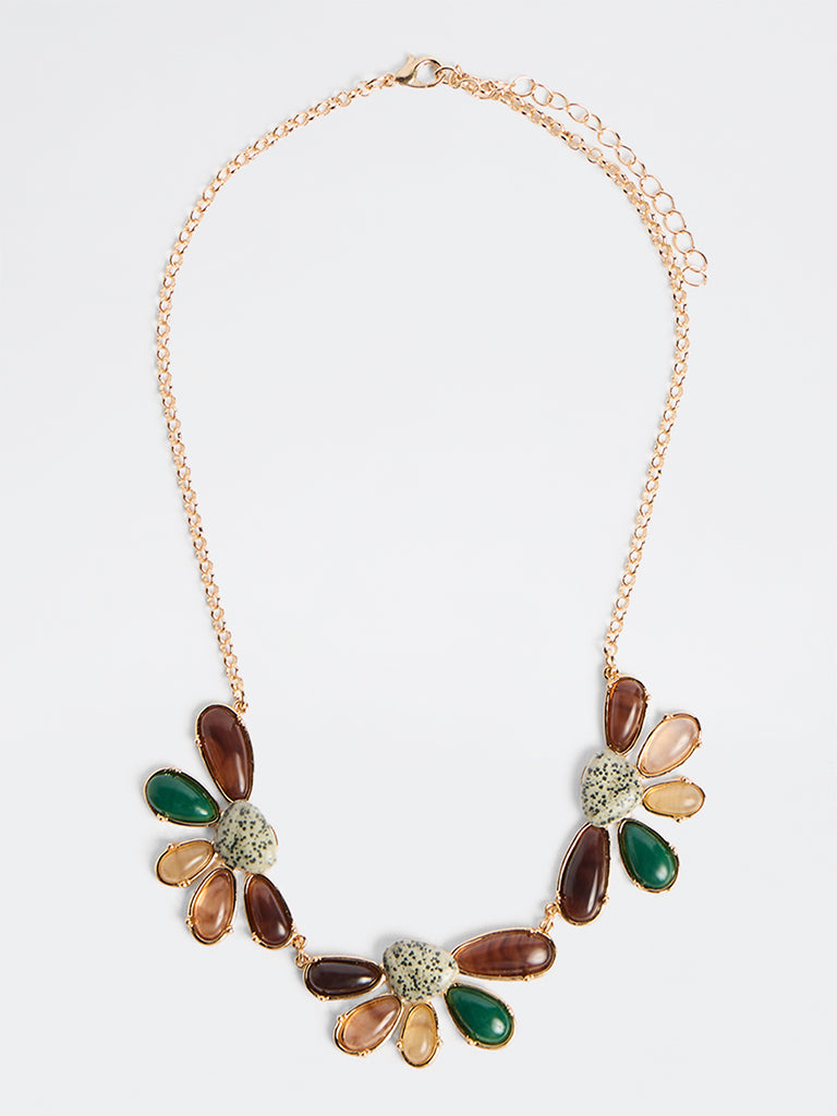 Westside Accessories Multicolour Floral Statement Short Necklace