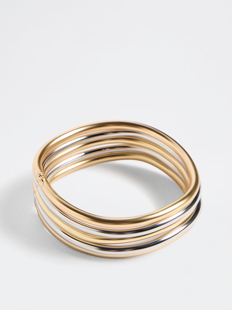 Westside Accessories Gold and Silver Bangles - Pack of 6