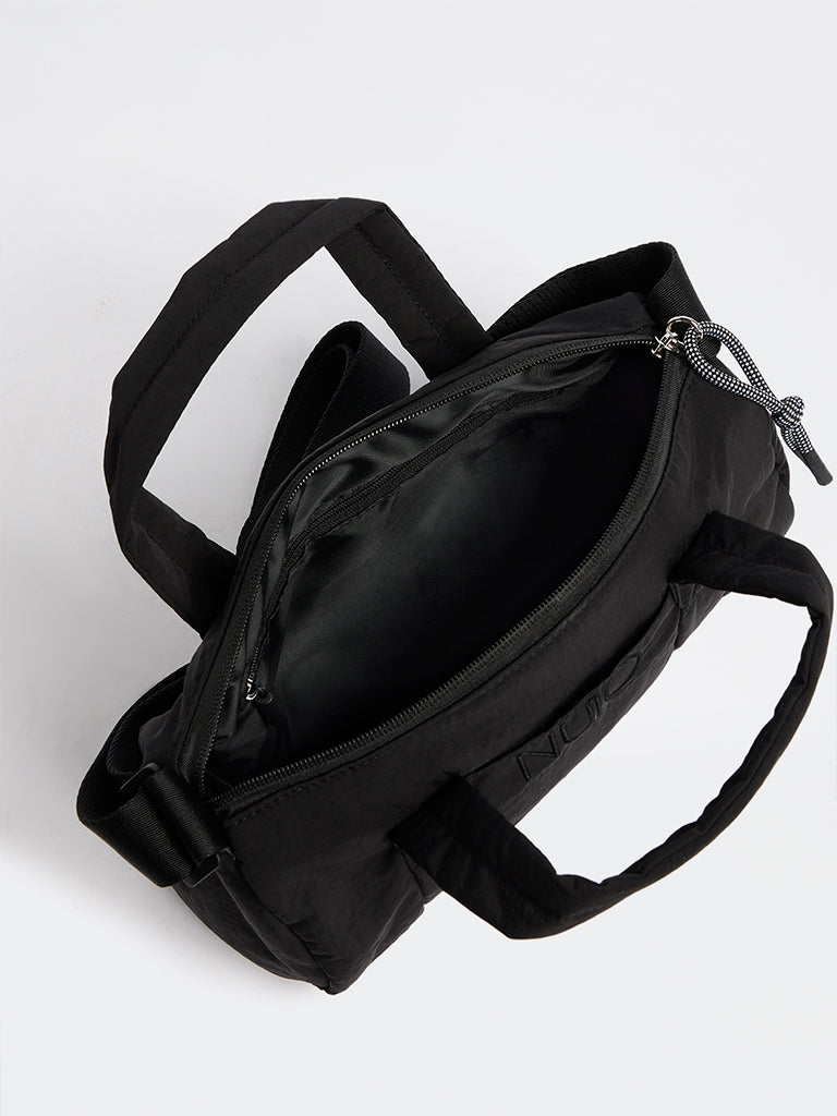 Nuoflexx Black Text Detail Duffle Bag