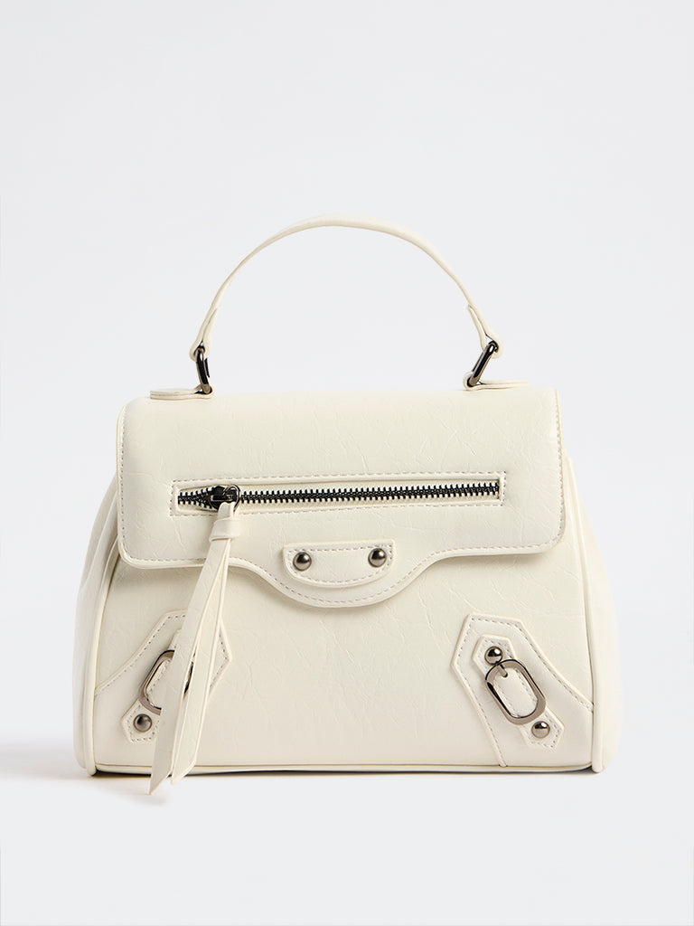Westside Off-White Hardware-Detail Sling Bag