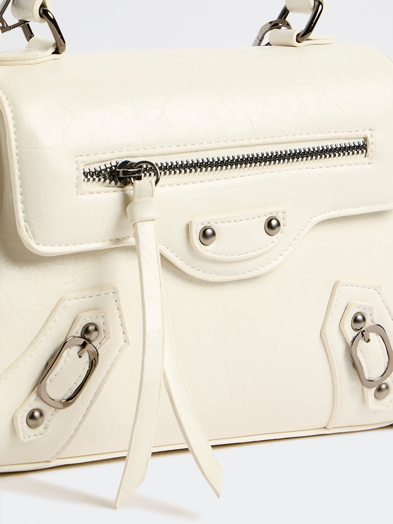 Westside Off-White Hardware-Detail Sling Bag