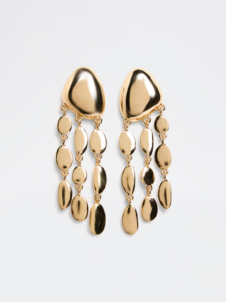 Westside Accessories Gold Statement Dangler Earrings