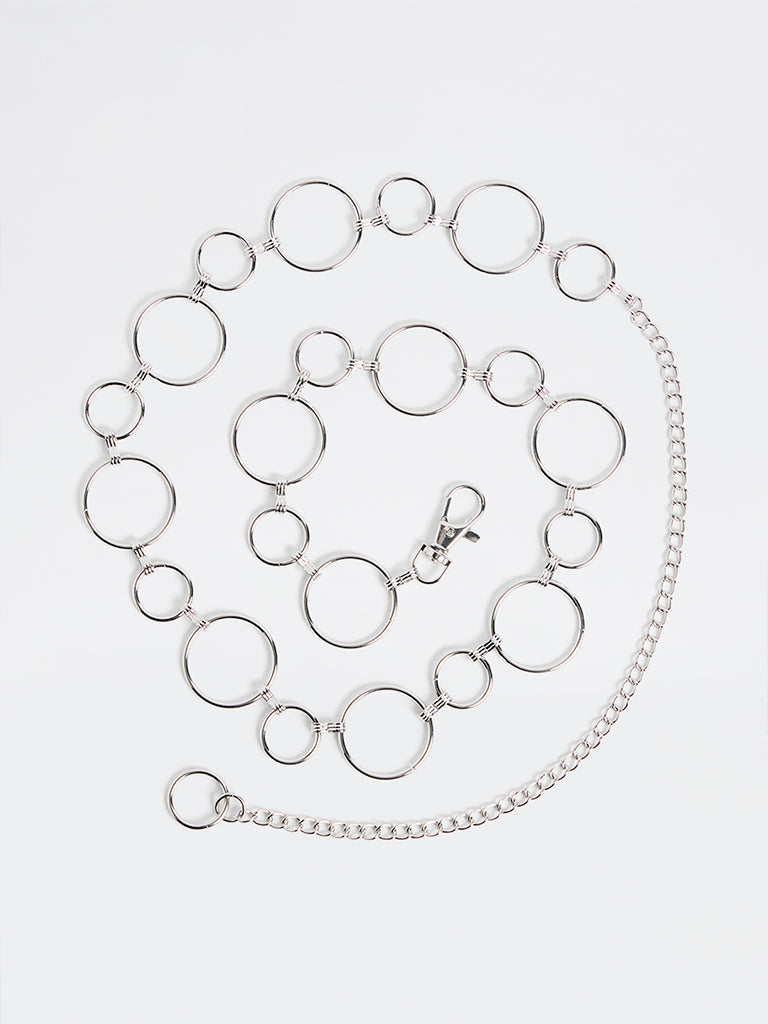 Westside Accessories Silver Metal Link Belt