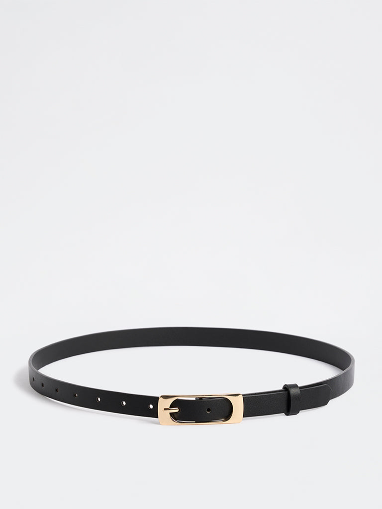 Westside Accessories Black Long Buckle Belt