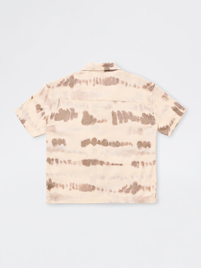 HOP Kids Boys Cream Tie-Dye Shirt