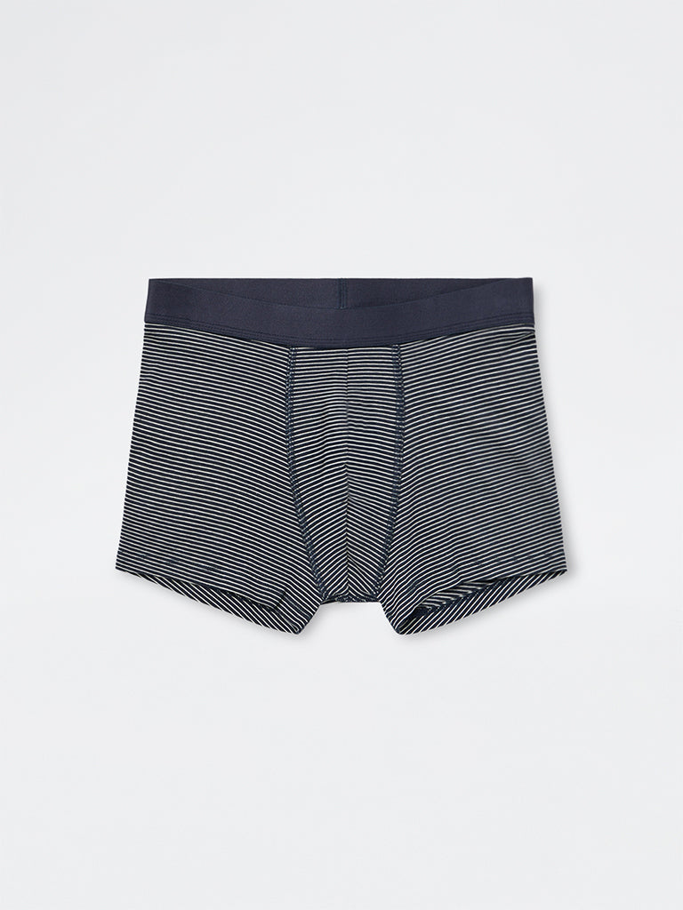 WES Lounge Multicolour Solid Relaxed-Fit Cotton-Blend Trunks - Pack of 3