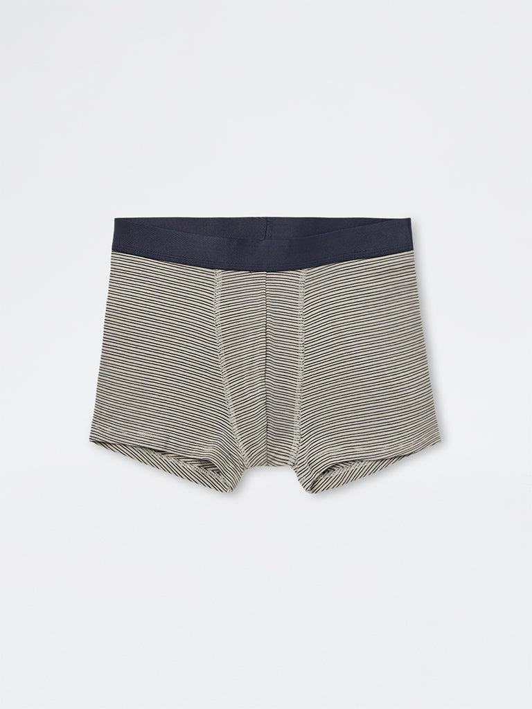 WES Lounge Multicolour Solid Relaxed-Fit Cotton-Blend Trunks - Pack of 3