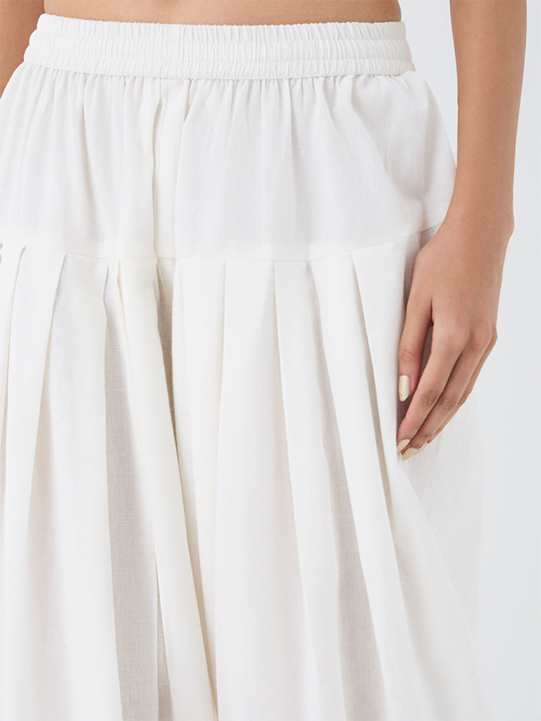 Utsa Off-White Solid Salwar