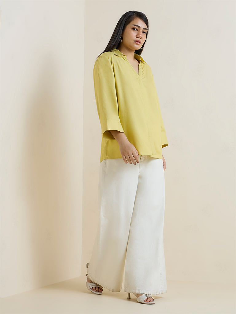 Gia Yellow Solid Shirt