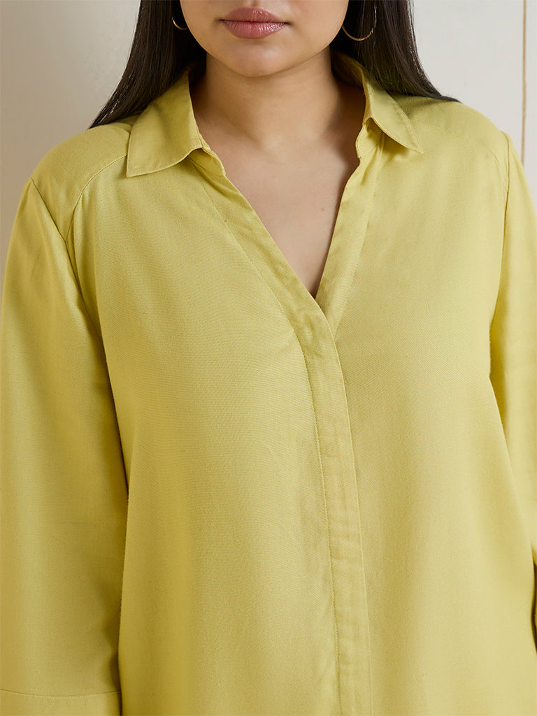 Gia Yellow Solid Shirt