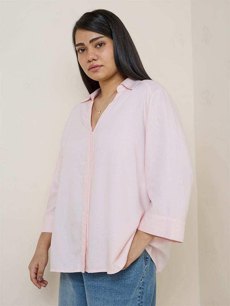 Gia Light Pink Solid Shirt
