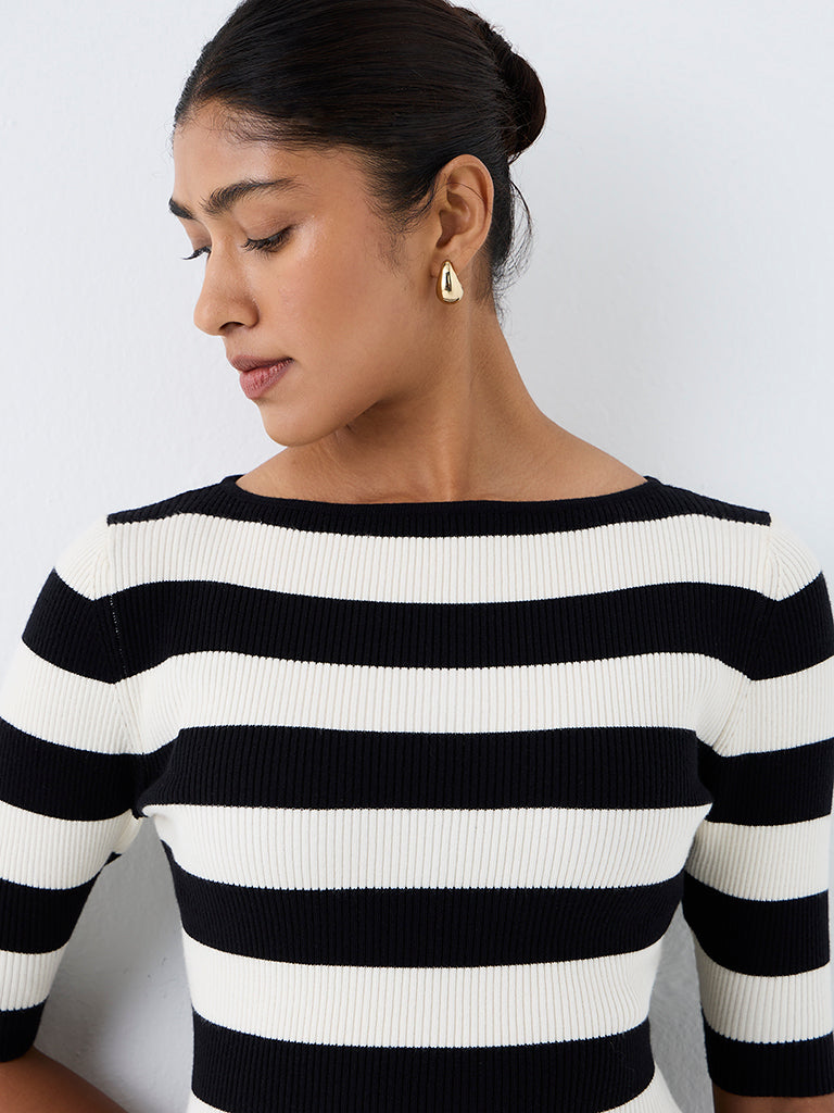 Wardrobe Black and White Striped Top