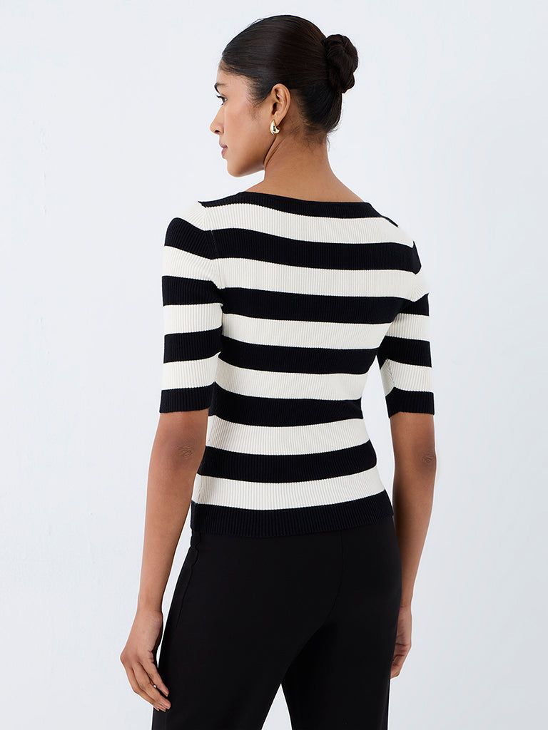 Wardrobe Black and White Striped Top