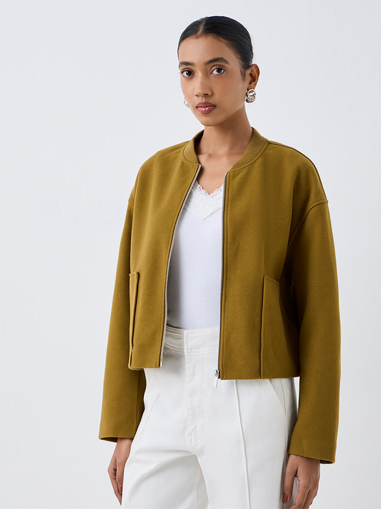 Wardrobe Dark Mustard Felted Jacket