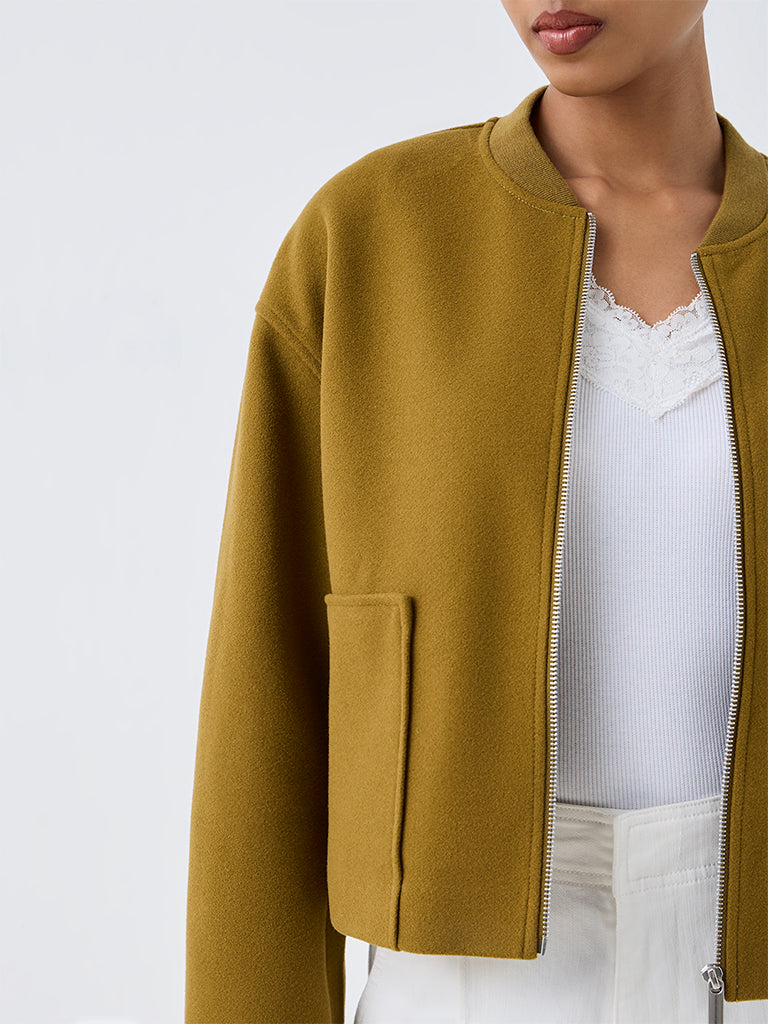 Wardrobe Dark Mustard Felted Jacket