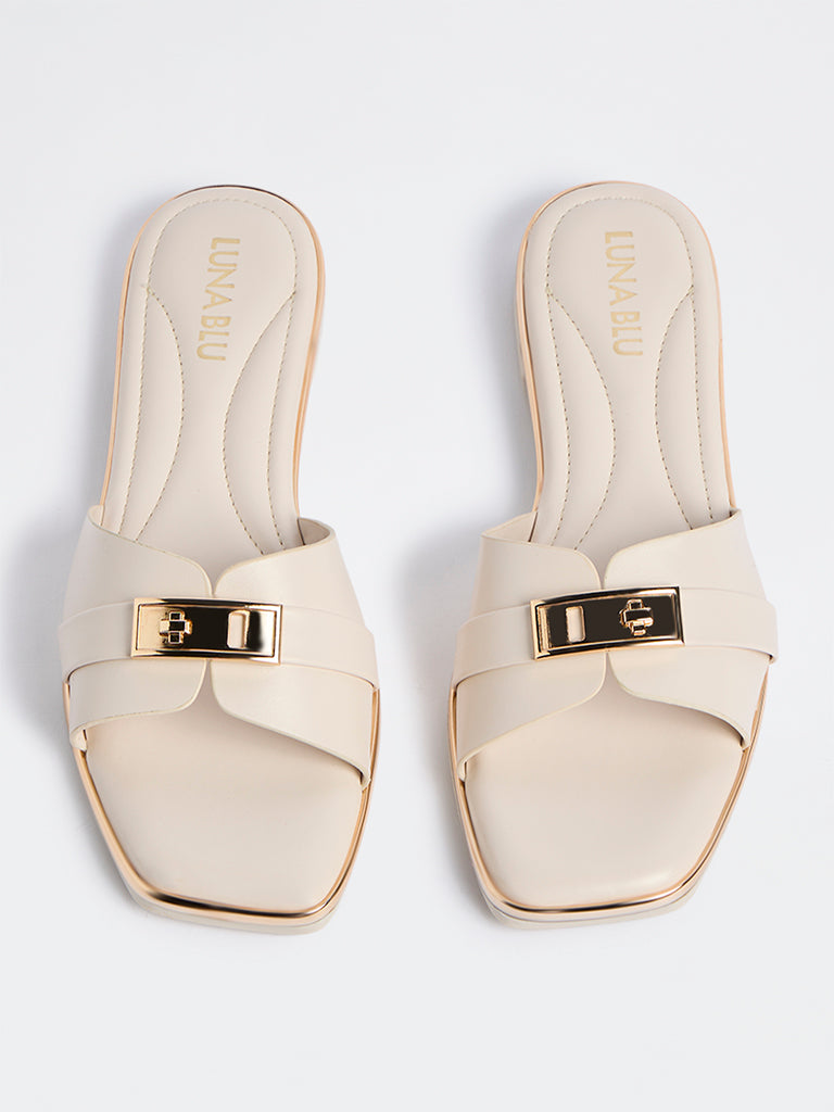 LUNA BLU Ivory Turn-Lock Slides