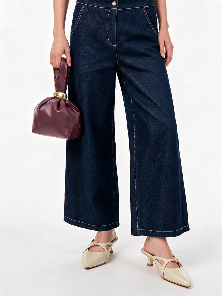 Pome Luxe Roma Wristlet Leather Clutch
