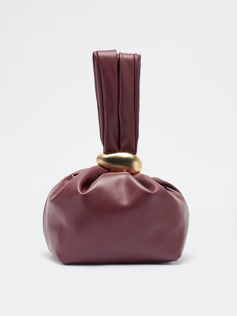 Pome Luxe Roma Wristlet Leather Clutch