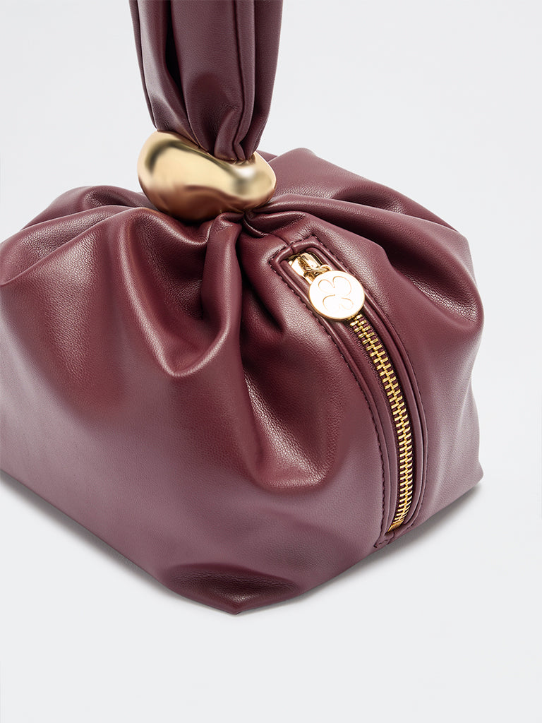 Pome Luxe Roma Wristlet Leather Clutch