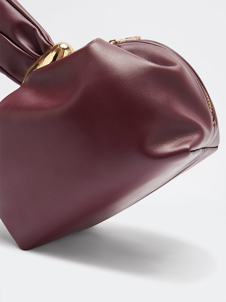 Pome Luxe Roma Wristlet Leather Clutch