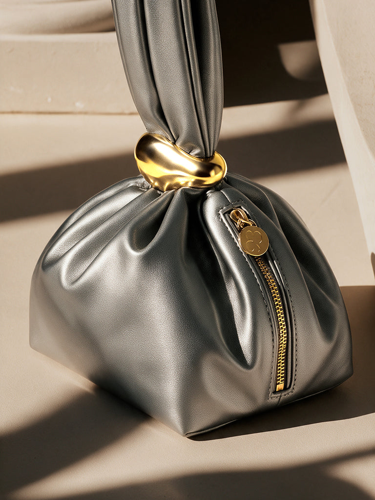 Pome Luxe Roma Wristlet Leather Clutch