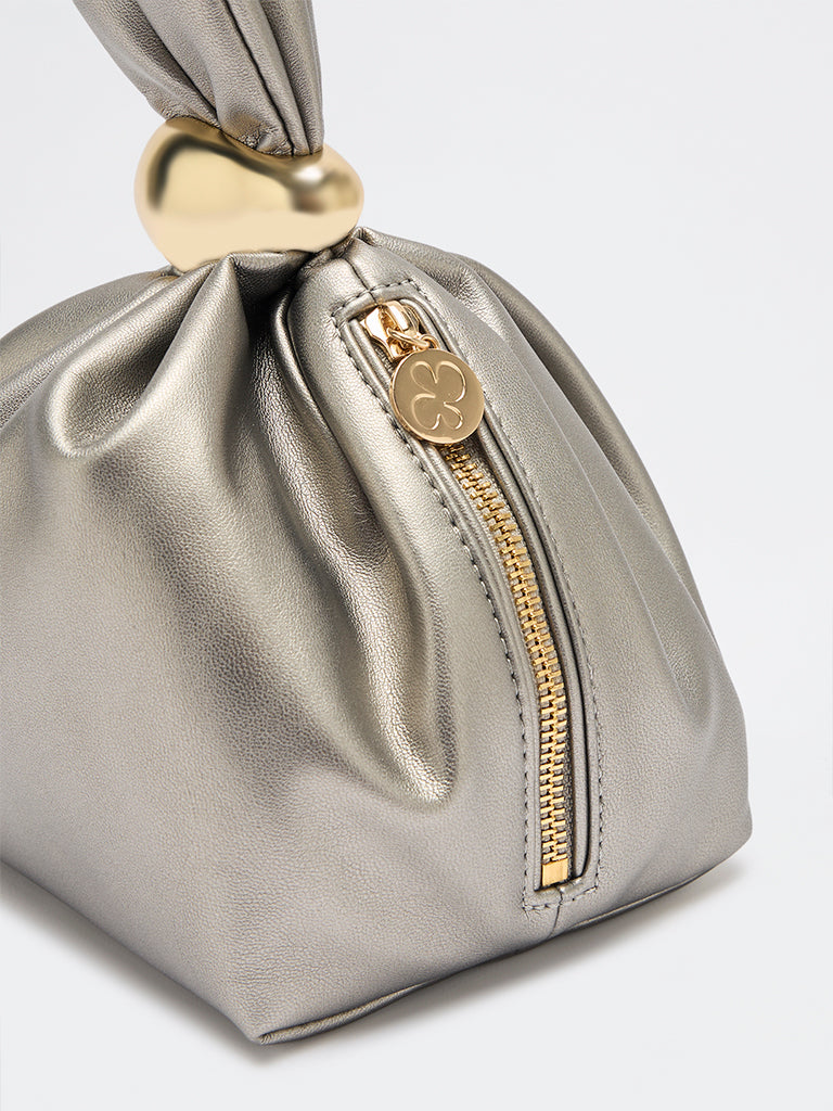 Pome Luxe Roma Wristlet Leather Clutch