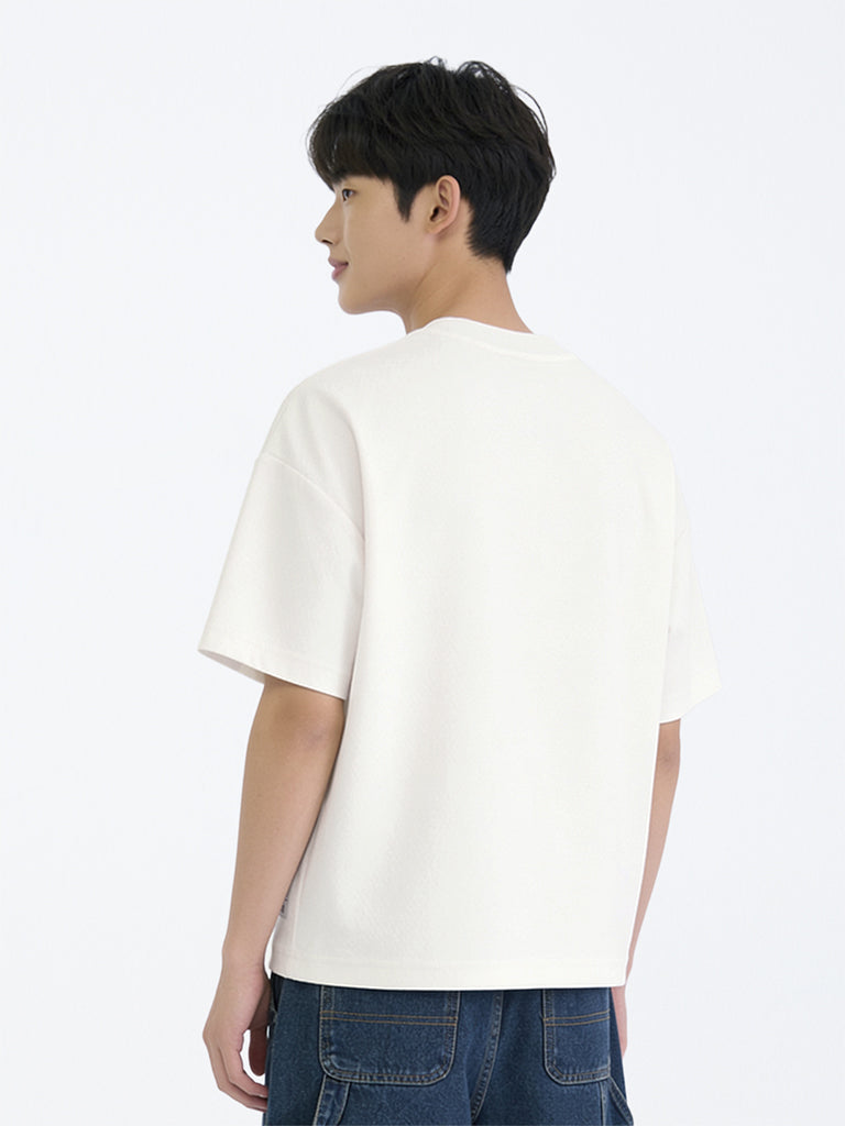 Boys Off-White Numerical Printed T-Shirt