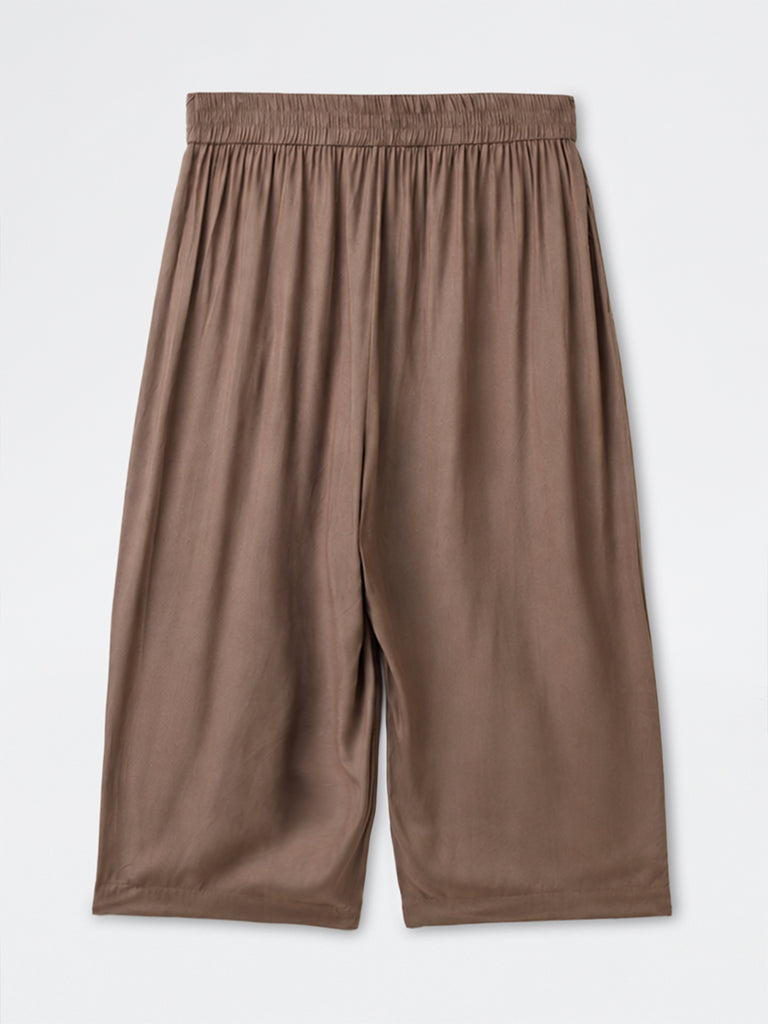 Diza Brown Solid Pants